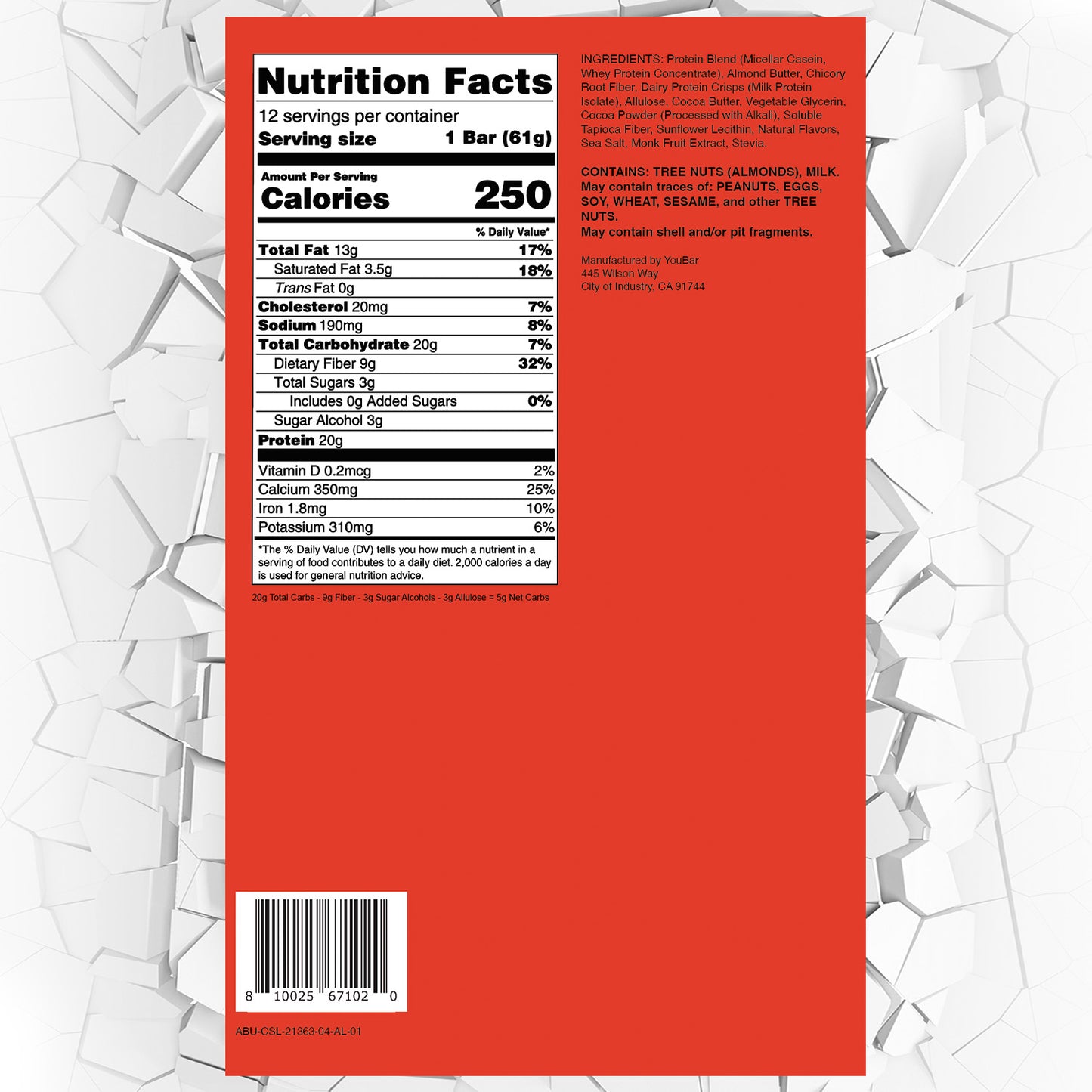 Gainz Builders - Protein Bar with Whey and Casein